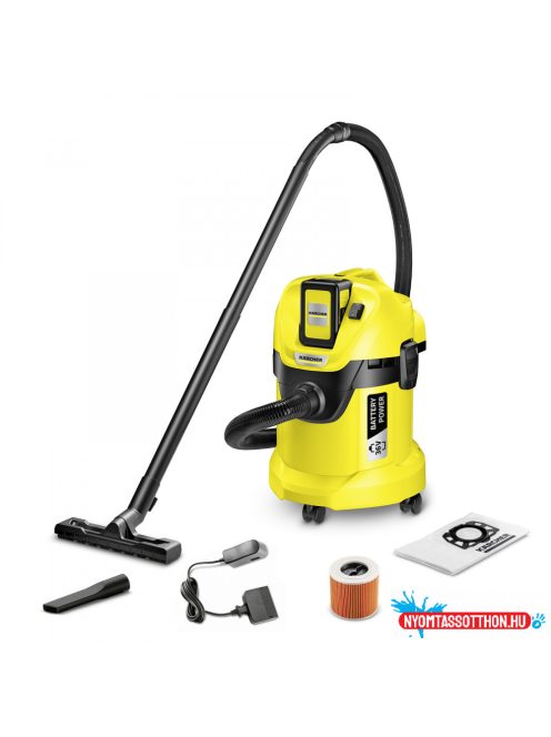 Karcher WD 3 Battery Set EU-II Száraz-nedves, akkumulátoros porszívó