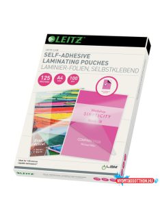   Leitz STANDARD meleglamináló-fólia, A4, 125 mikron, öntapadós, 100db/cs