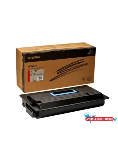 Utángyártott KYOCERA TK715 Toner 34000 oldal kapacitás INTEGRAL*