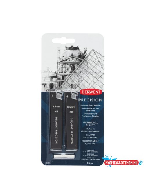 Derwent Precision grafitbél szett, 0,5 mm, HB, 2B