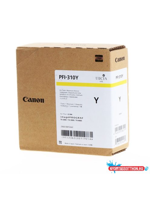 Canon PFI-310 tintapatron Yellow 330ml (Eredeti)