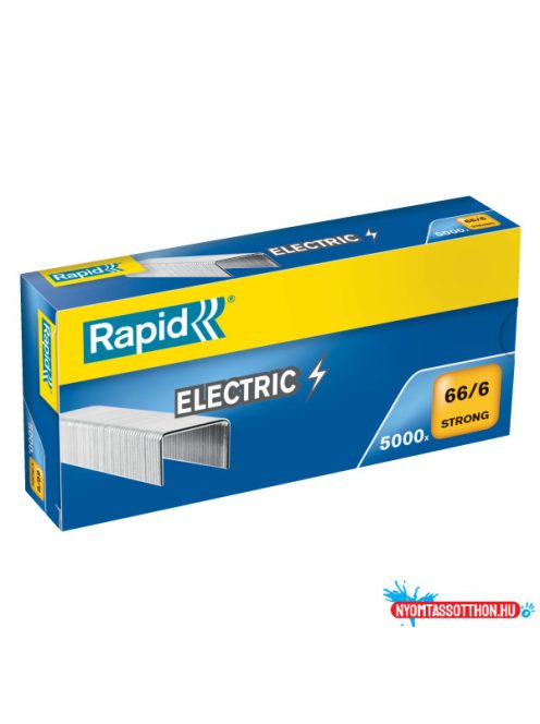 Rapid 66/6 STRONG elektromos tűzőkapocs, horganyzott, 5000db/doboz