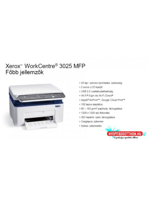 Xerox WorkCentre 3025V_BI wifis mono multifunkciós nyomtató sima tetős