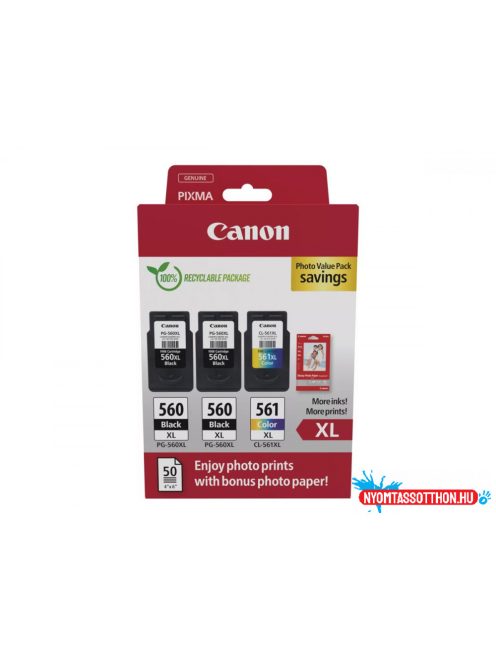 Canon PG-560XLx2 + CL-561XL Tintapatron Multipack 2x14,3 ml + 1x12,2 ml (Eredeti)