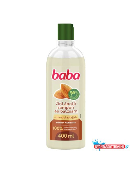 Sampon 400 ml 2 in 1 mandulaolajjal Baba