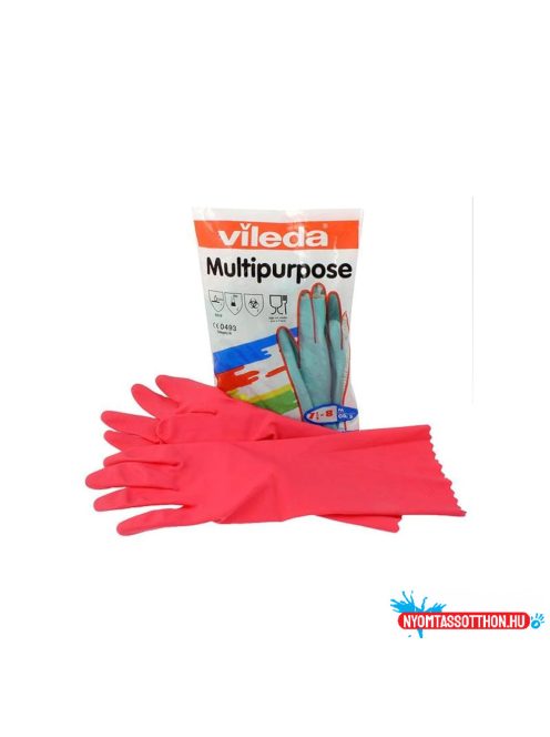 Gumikesztyû L háztartási pár Multipurpose Vileda piros_100154