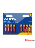 VARTA Longlife Max Power Alkáli Mikro Elem AAA B5+3