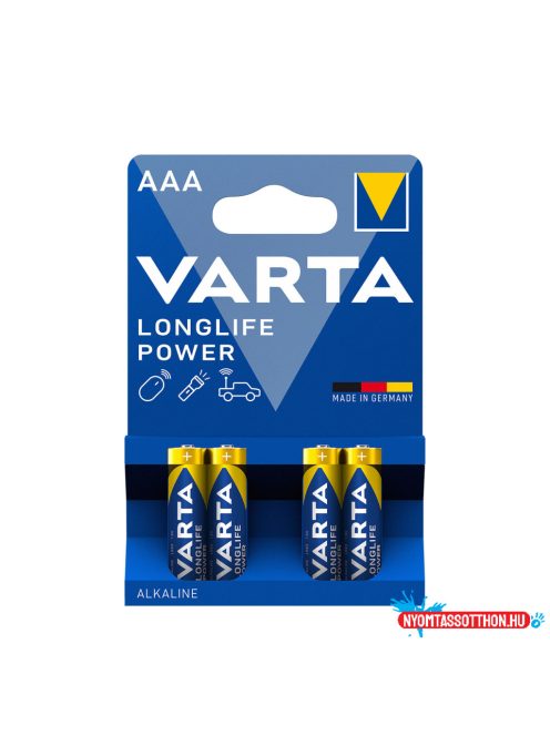 VARTA Longlife Power Alkáli Mikro Elem AAA B4