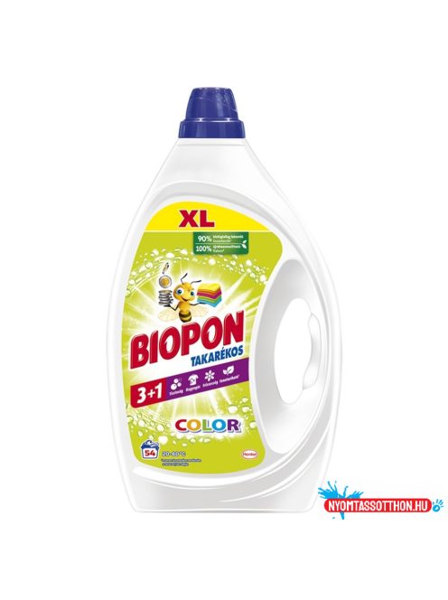 Mosógél 2430 ml (54 mosás) színes ruhákhoz Biopon Takarékos Color