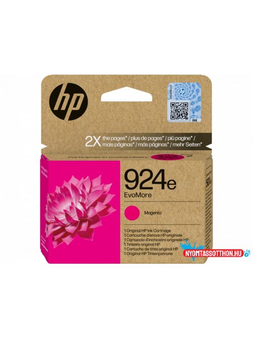 HP 4K0U8NE Tintapatron Magenta 800 oldal kapacitás No.924e EvoMore