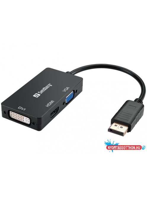 Sandberg Adapter DP>HDMI+DVI+VGA