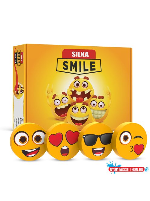 Radír, smile-kicsi, 36 db/display, Silka