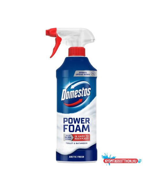 WC és fürdőszoba tisztító hab 435 ml Domestos Power Foam Arctic Fresh