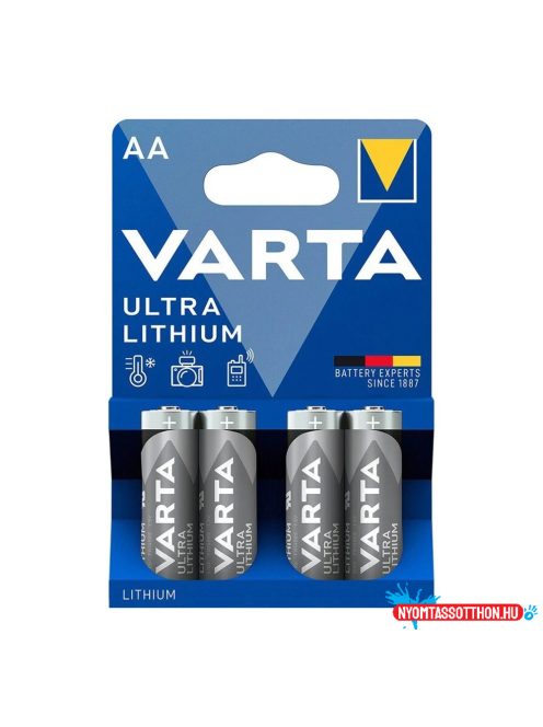 Elem AA ceruza LR6 4 db/csomag, Varta Ultra Lithium