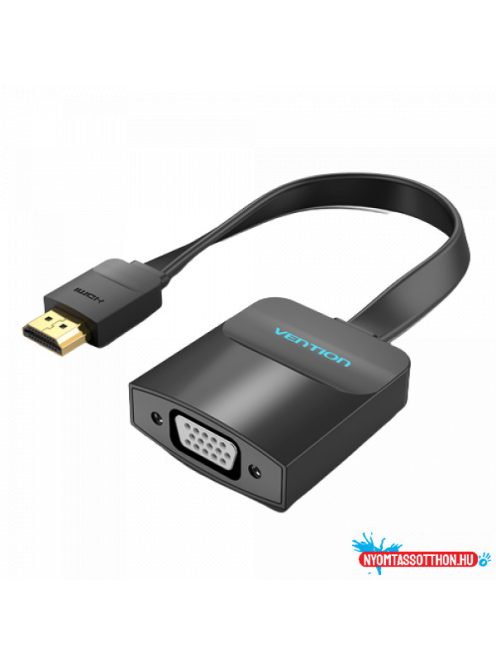 Vention HDMI (lapos) -> VGA, 0,15m, fekete, konverter