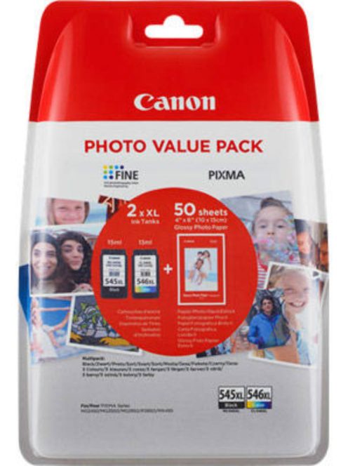 Canon PG545XL+CL546XL Multipack +ajándék 50db 10x15 fotópapír (Eredeti)