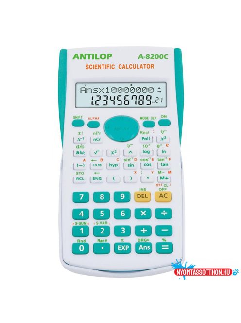 Számológép tudományos 240 funkciós türkiz kék Antilop A-8200C