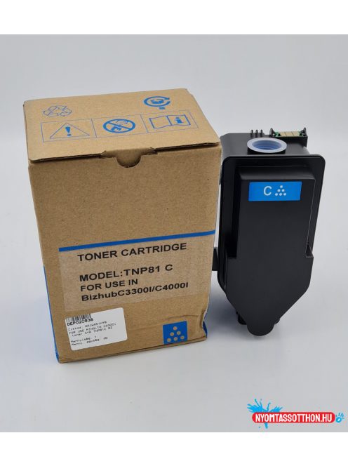 Utángyártott:MINOLTA C3300i toner, Cyan TNP81C