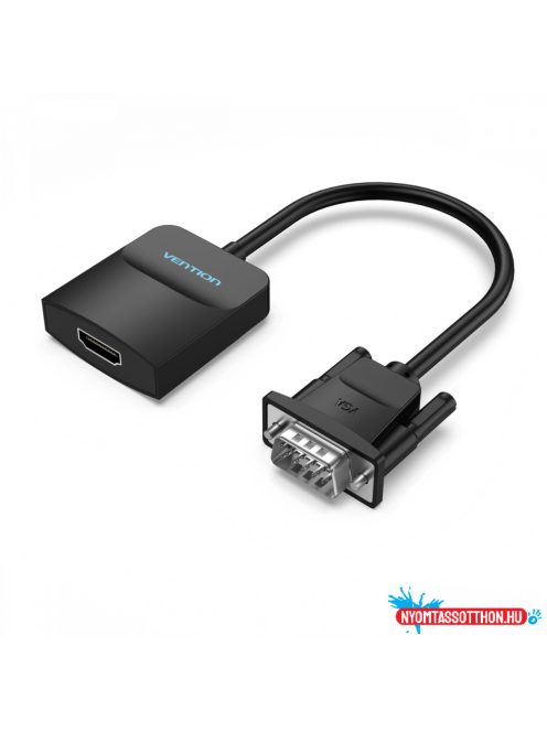 VENTION VGA to HDMI Converter with FeM Micro USB and Audio Port 0.15M Black