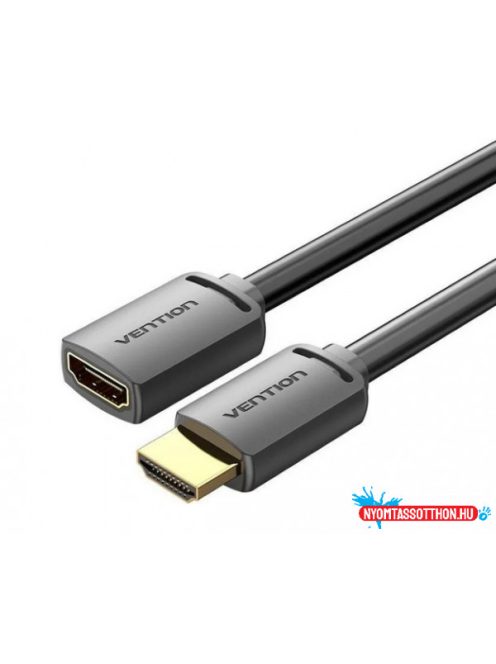 Vention HDMI/M -> HDMI/F (4K, HD, PVC, fekete), 0,5m, kábel