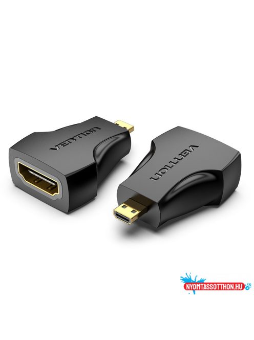 Vention micro HDMI/M -> HDMI/F (4K,fekete), adapter