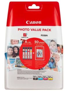 Canon CL581 BK C M Y + 10x15 GP501 Multipack (Eredeti)