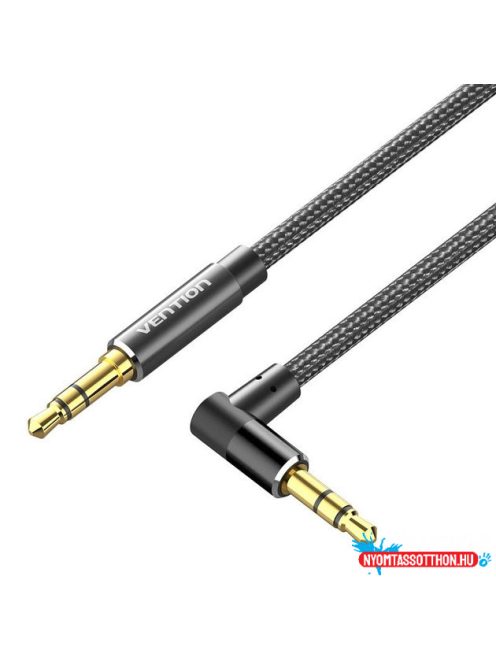 VENTION Szövet 3.5mm M to M Right Angle Audio kábel  1M Black