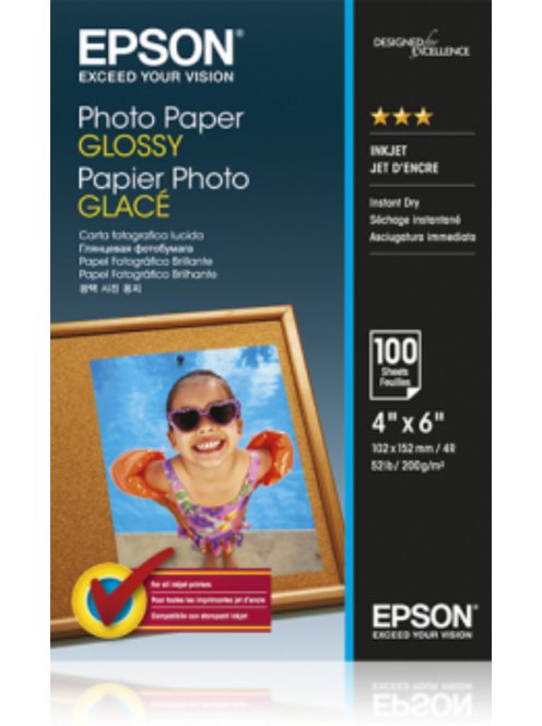 Epson 10x15 Fényes Fotópapír 100Lap 200g (Eredeti)