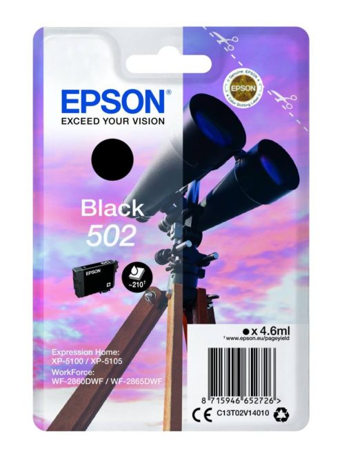 Epson T02V1 502 Patron Black (Eredeti)