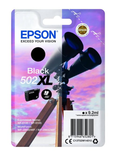 Epson T02W1 502XL Patron Black 9,2ml (Eredeti)