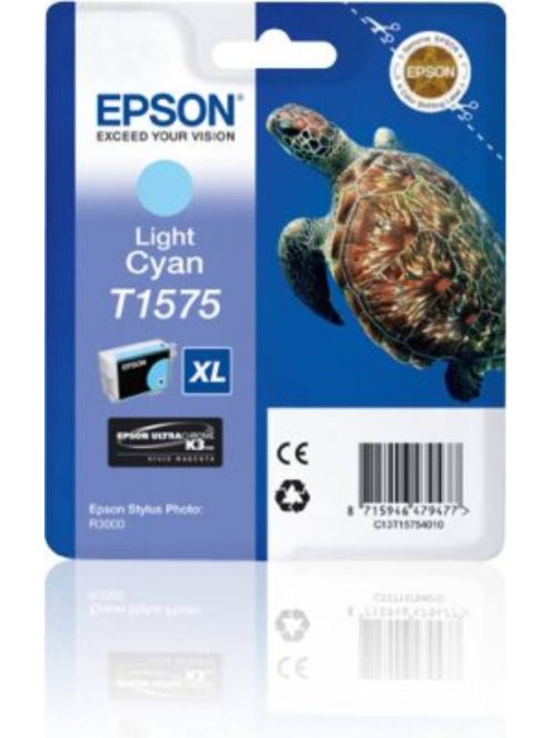 Epson T1575 Patron Light Cyan 26ml (Eredeti)