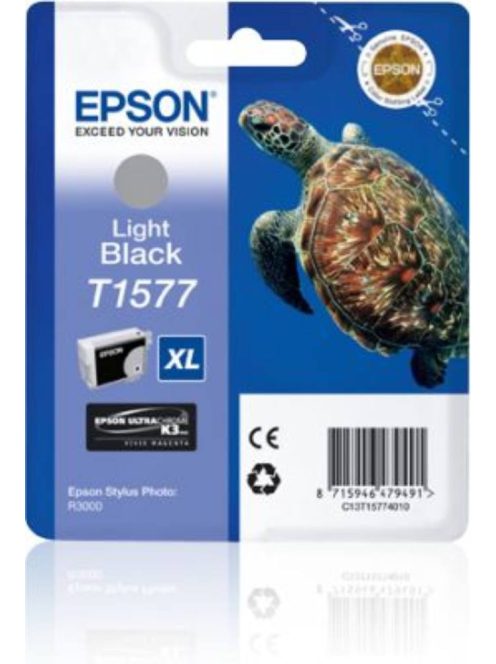 Epson T1577 Patron Light Black 26ml (Eredeti)