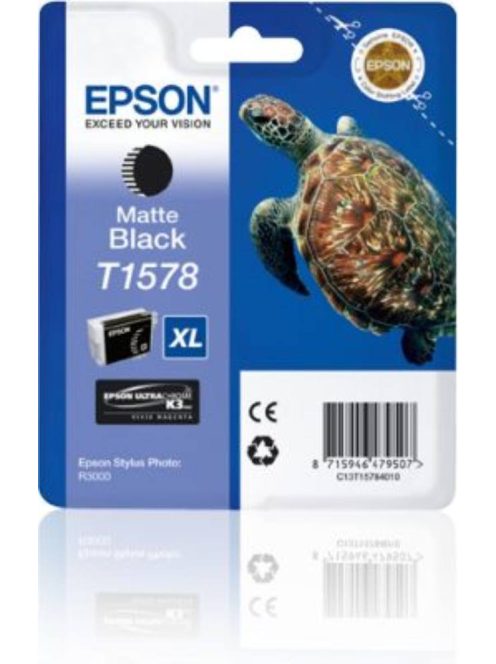 Epson T1578 Patron Matt Black 26ml (Eredeti)