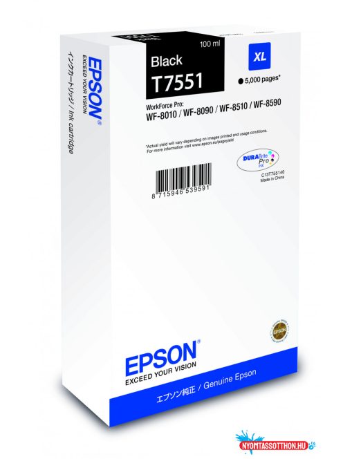 Epson T7551 Patron Bk 5K /o/