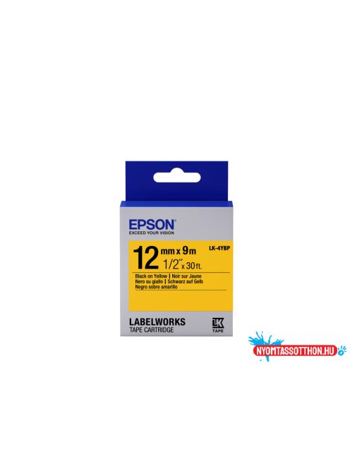 Epson LK-4YBP Black/Yellow 12mm szalag (9m)