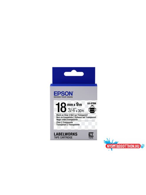 Epson LK-5TBN Black/Transparent 18mm szalag(9m)