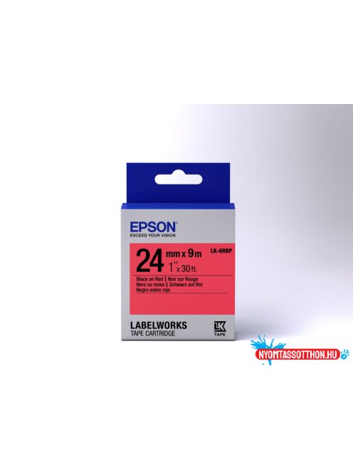 Epson LK-6RBP Black/Red 24mm szalag (9m)