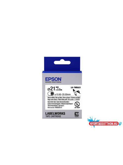 Epson LK-7WBA21 Black/White D21mm szalag(2.5m)