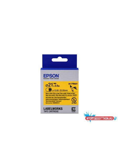 Epson LK-7YBA21 Black/Yellow D21mm szalag (2.5m)