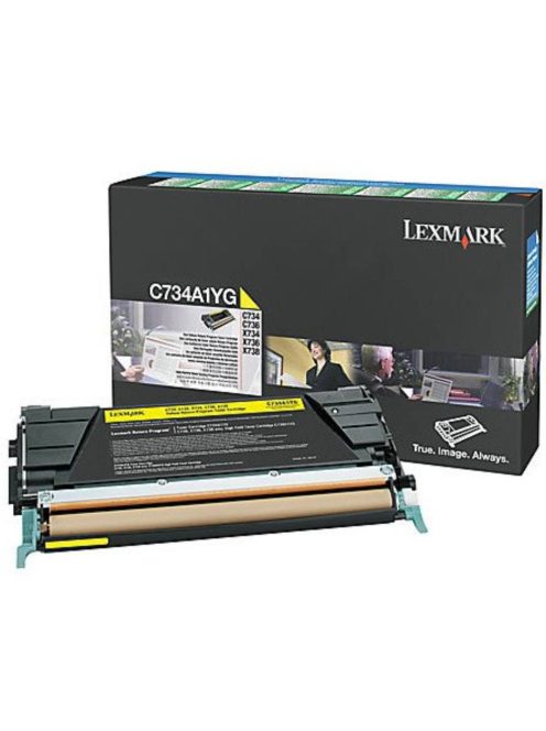 Lexmark C734/X734 toner Yellow 6.000 oldal C734A1YG (Eredeti)