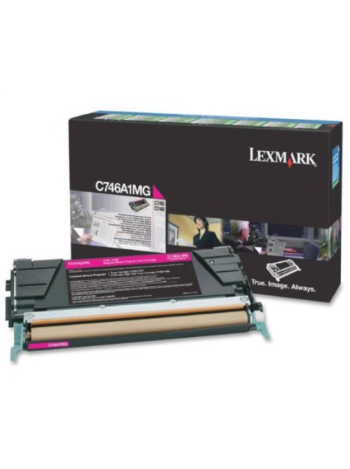 Lexmark C746/C748 Return Toner Magenta 7.000 oldal (Eredeti) C746A1MG