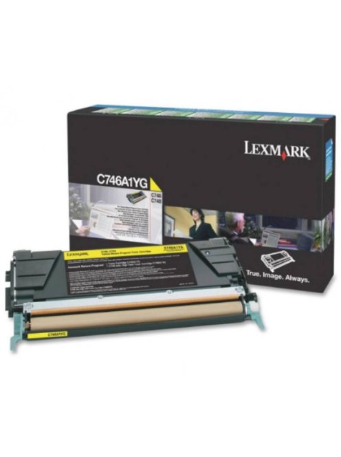 Lexmark C746/C748 Return Toner Yellow 7.000 oldal (Eredeti) C746A1YG