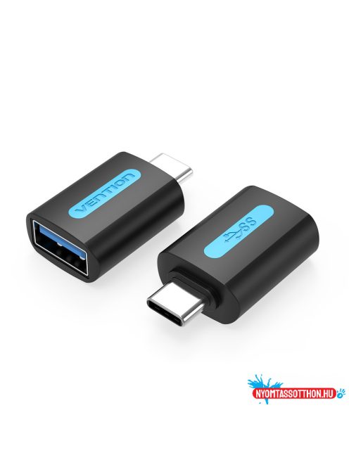 Vention USB-C/M -> USB-C 3.0/F, (OTG,fekete), adapter