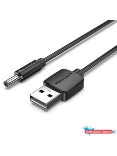   Vention USB-A -> 3.5mm jack/M, 1m, (5V, DC power, fekete), kábel