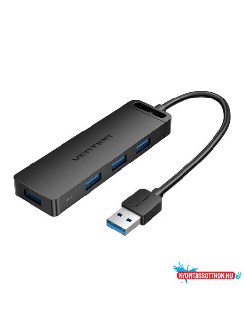 Vention USB 3.0 (4-Portos, táppal, fekete), 0,5m, hub