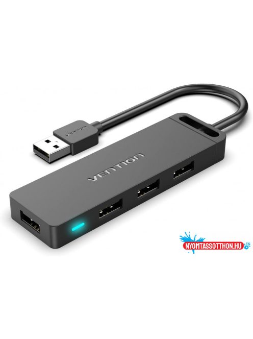 VENTION 4-Port USB 2.0 Hub táppal 1M Fekete