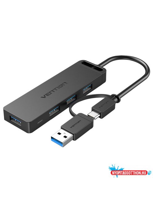 VENTION 4-Port USB 3.0 Hub with USB-C & USB 3.0 0.15M