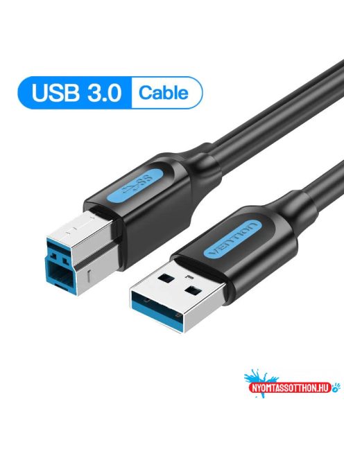 VENTION KÁBEL USB 3.0 A - B 2M Fekete PVC Type