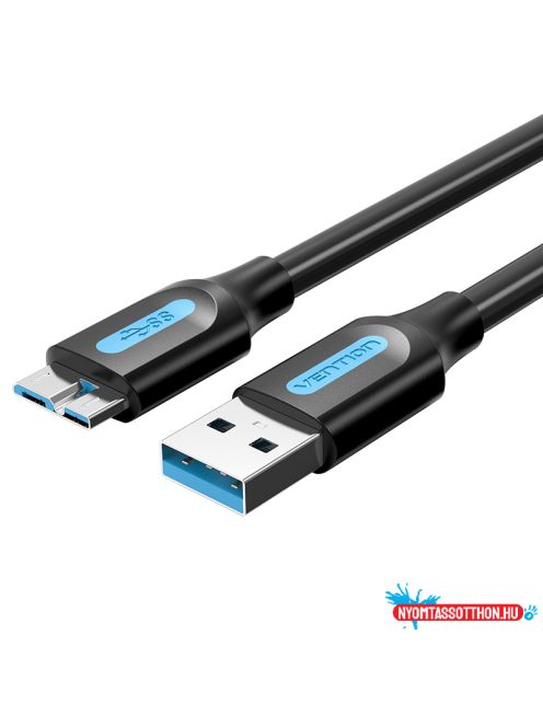 Vention USB-A 3.0/M ->  Micro USB-B/M, 0,25m,(fekete, PVC),kábel