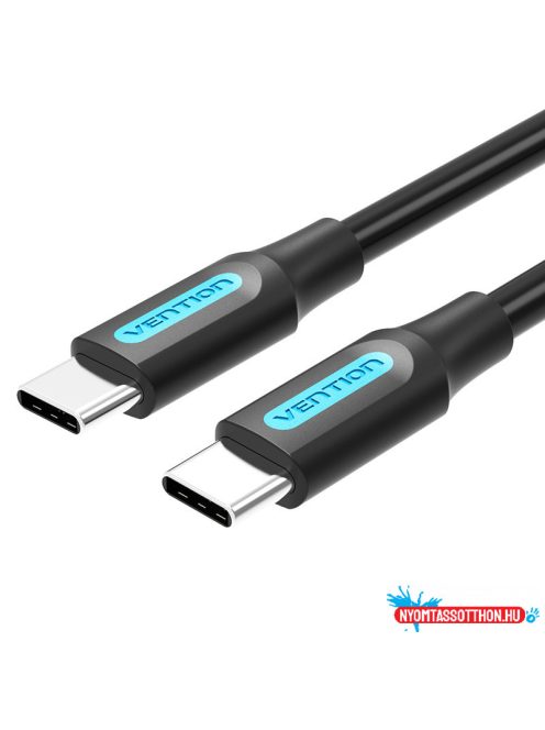 Vention USB-C 2.0/M , 1m, (fekete, PVC),  kábel